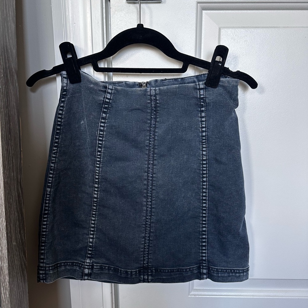 free people denim skirt